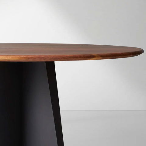 Jacob Modern Simplicity Round Dining Table with Vertex Base