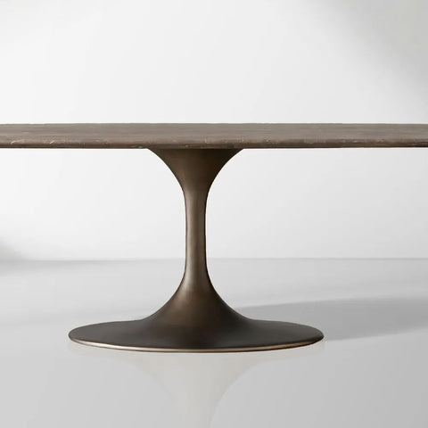 Saint Germain Stone Top Dining Table with Launette Steel Base