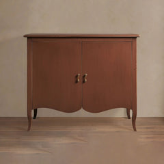 Varzi Hand-Painted Wood Storage Sideboard Antique Buffet Cabinet Tanganika