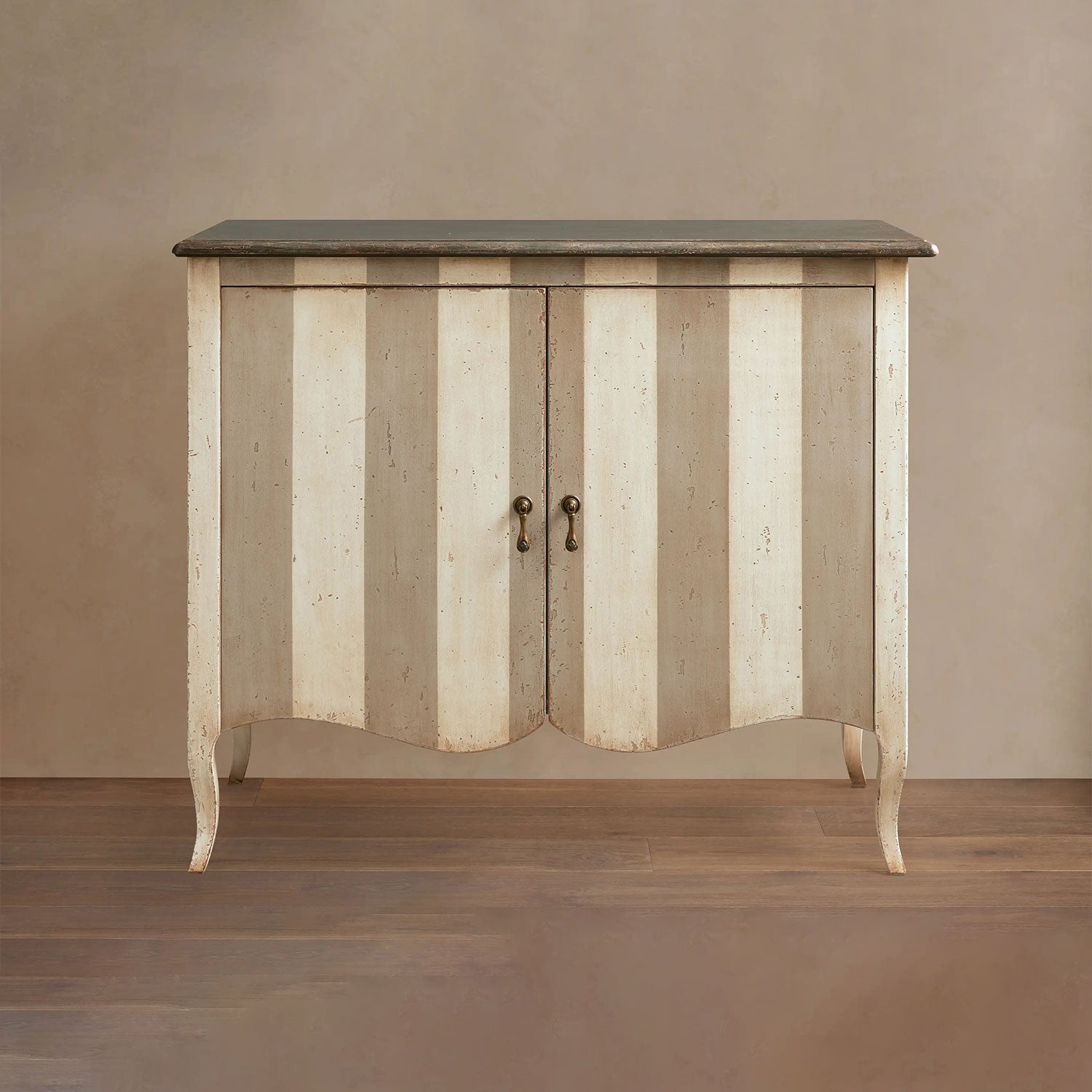 Orabela Amalfi Hand-Painted Sideboard Vintage Distressed Wood Buffet Storage Cabinet