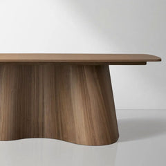 Cortina Boat-Shaped Top Dining Table American Walnut Wood