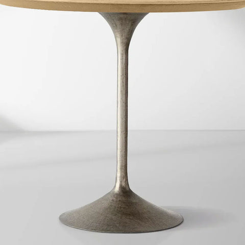 Aero Wood Bistro Table with Arched Cast Steel Base