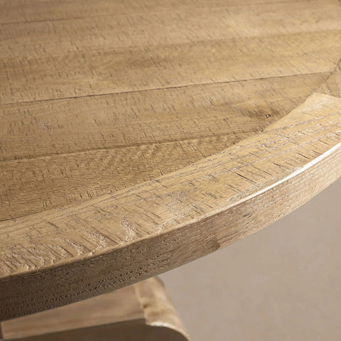 Kensington Round  solid oak Top Dining Table with Finnish Pine Base