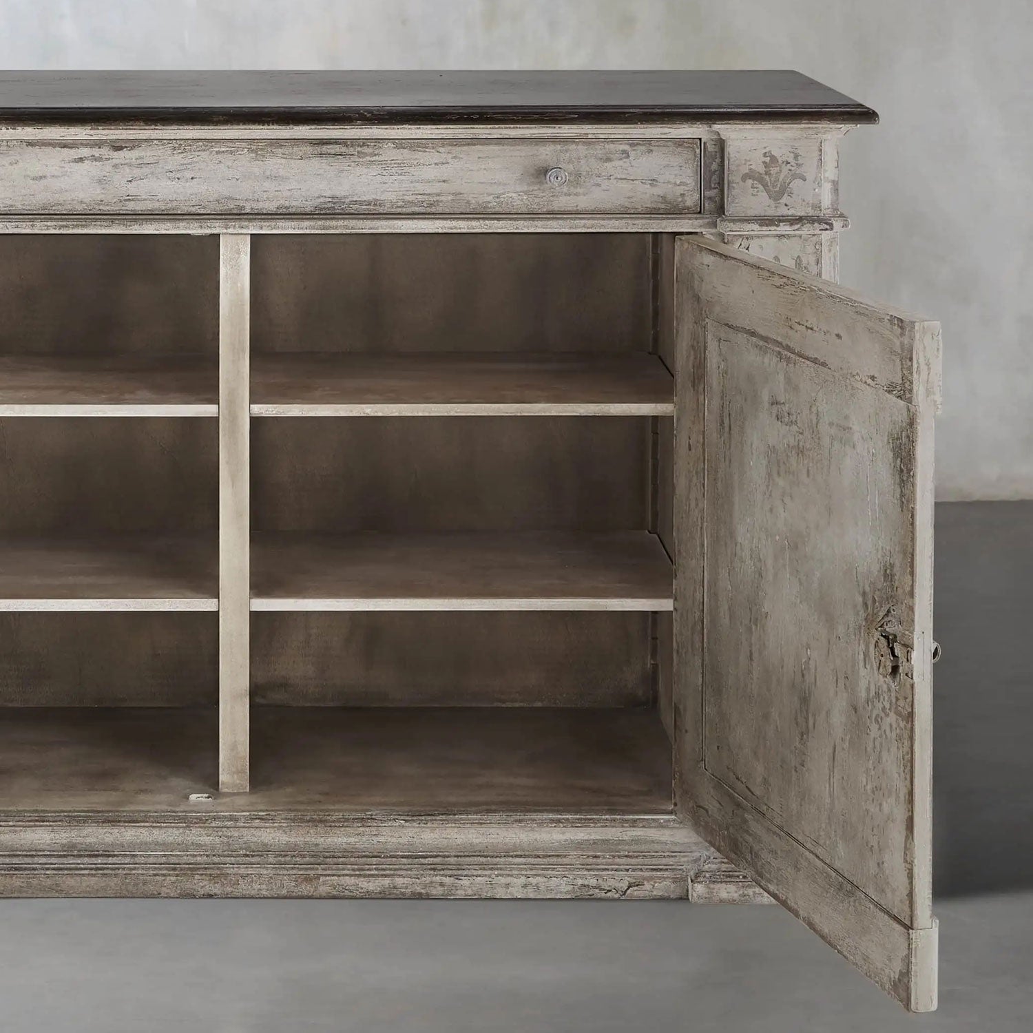 Messina Center Floral Bell'Arte Sideboard Buffet Table Wood Living Room Entryways Cabinet