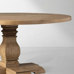 Kensington Round  solid oak Top Dining Table with Finnish Pine Base