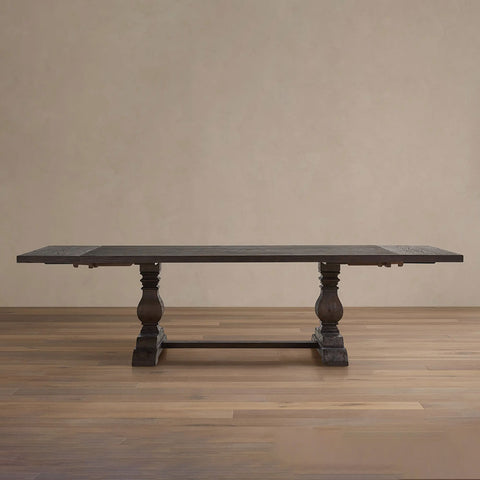 Kensington Dual Extensions Dining Table with Solid Pine Base