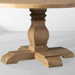 Kensington Round  solid oak Top Dining Table with Finnish Pine Base