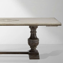 Florence Center Hand-painted Floral Extensions Dining Table