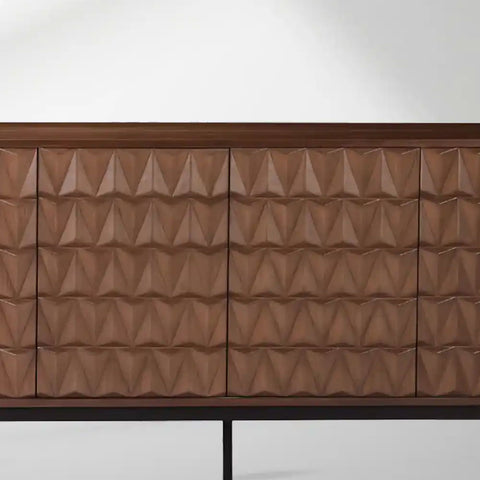 Arden 3D Textured Walnut Sideboard With 3/4-Door