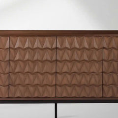 Arden 3D Textured Walnut Sideboard With 3/4-Door