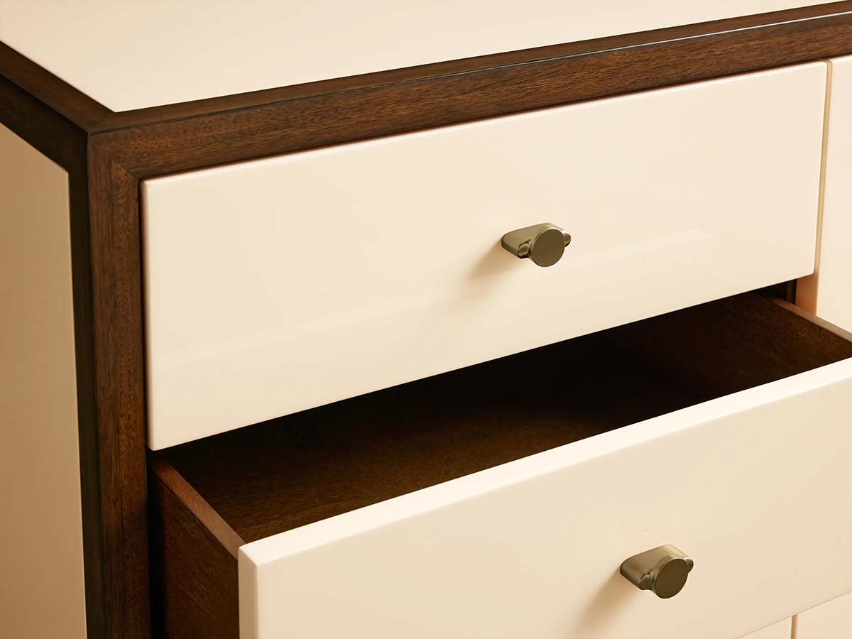 Henton Eucalyptus Wood TV Stand Living Room Entrance Six Drawers Cabinet Media Console