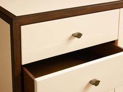 Henton Eucalyptus Wood TV Stand Living Room Entrance Six Drawers Cabinet Media Console