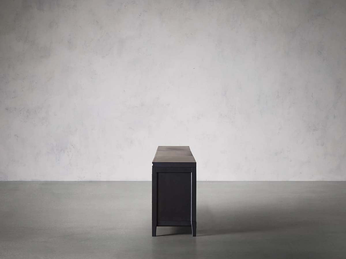 Rowan Modular Glass Door TV Stand Cabinet Mahogany Sideboard Wood Television Storage Unit