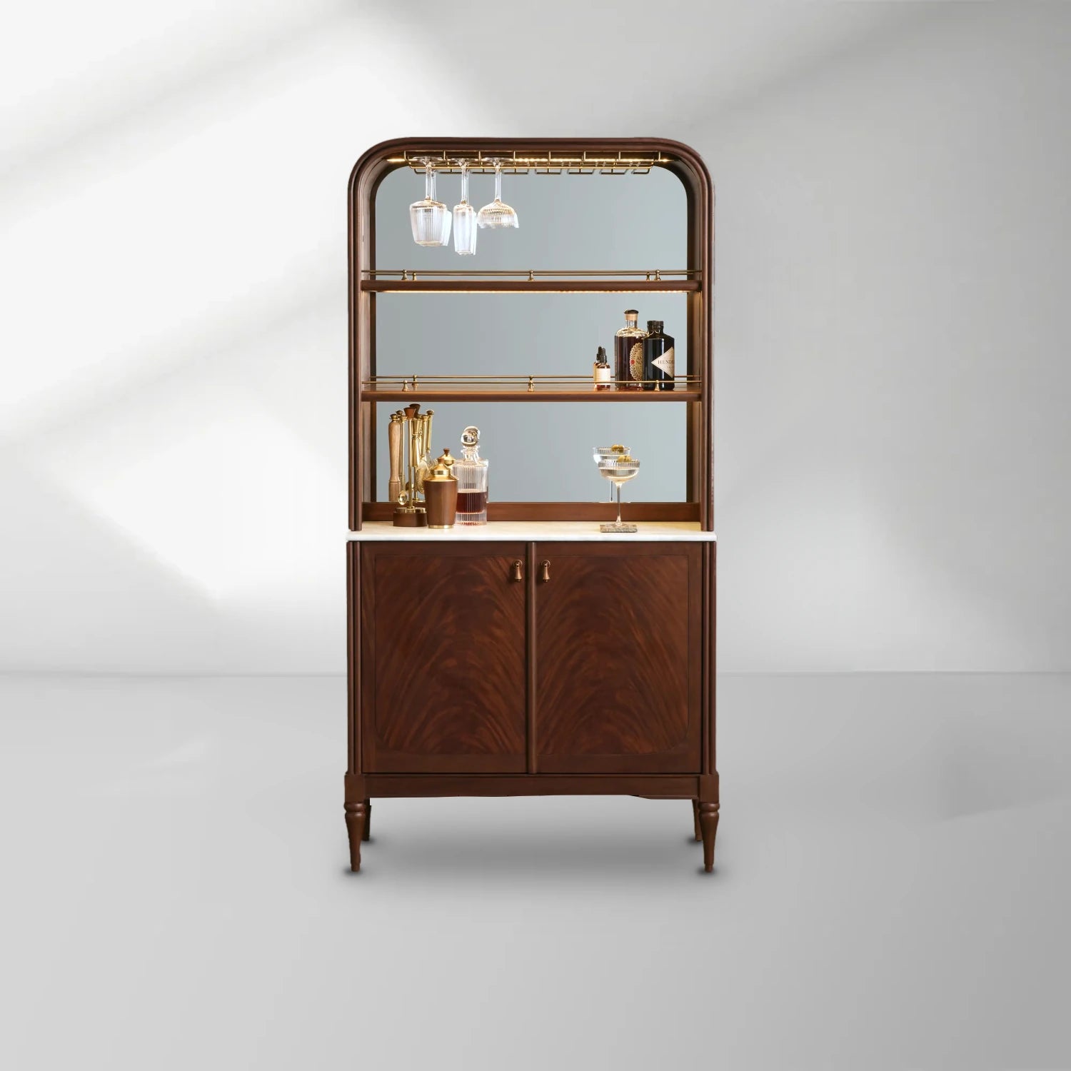 Frances Bar Cabinet | Mahogany Wood Liquor Cabinet