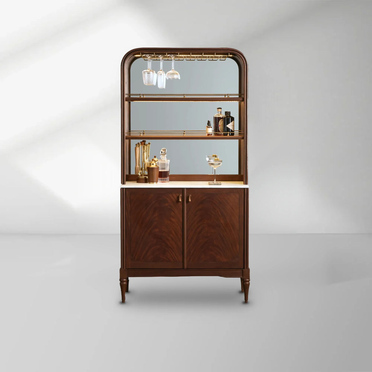 Frances Bar Cabinet | Mahogany Wood Liquor Cabinet