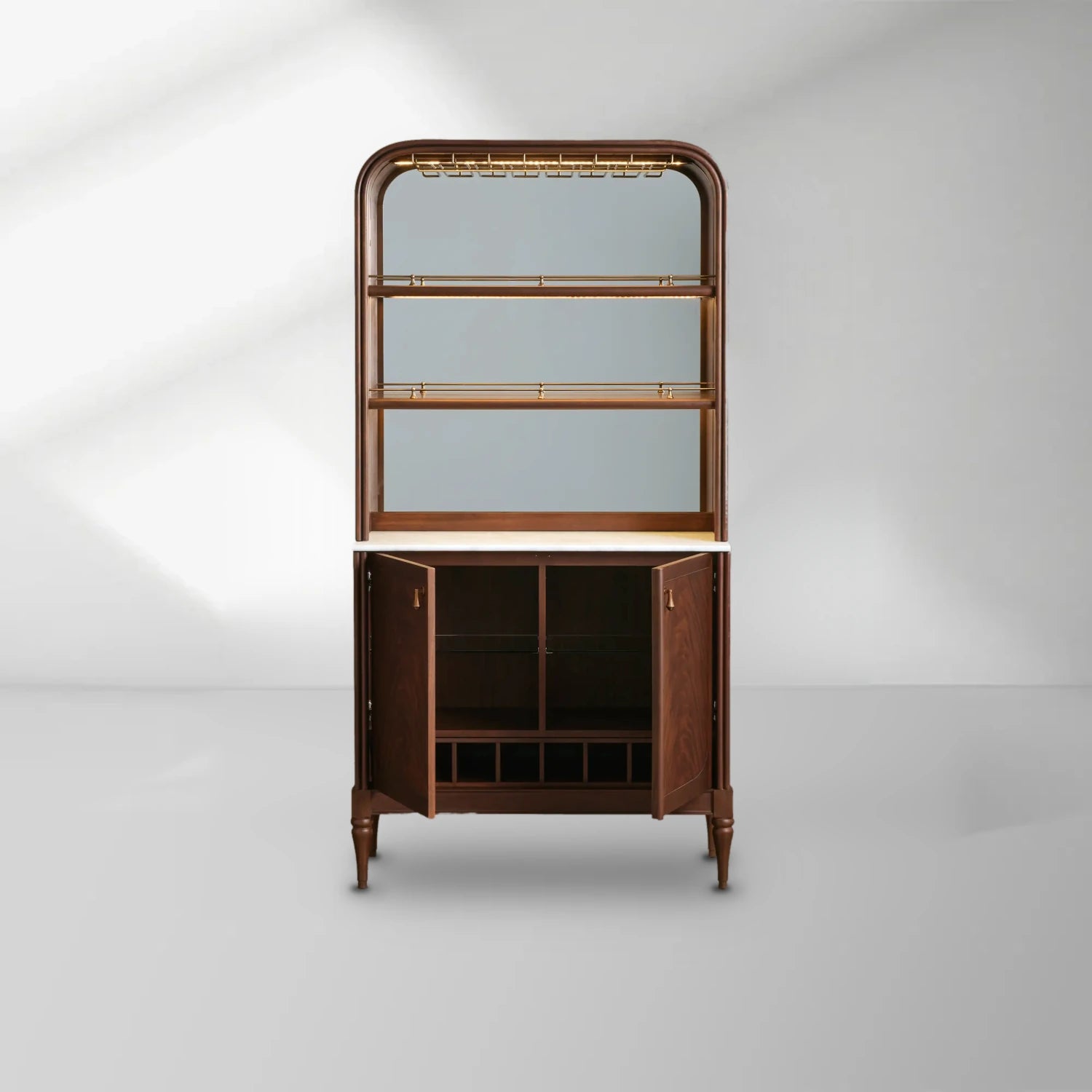 Frances Bar Cabinet | Mahogany Wood Liquor Cabinet