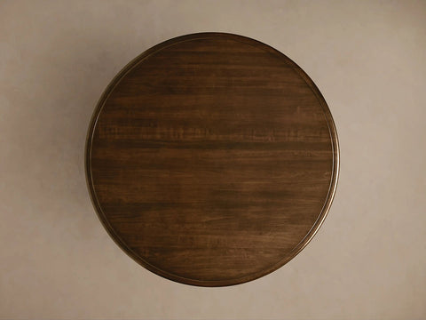 Asolo Round Dining Table Hand-Carved Tulipwood