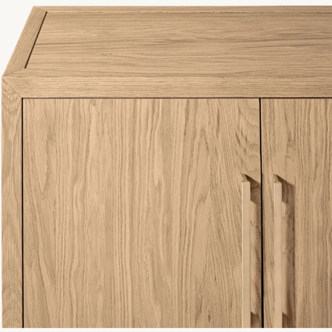 Ryze French Contemporary 4-Door Sideboard  Wide Storage Cabinet with 3 Drawers