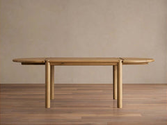 Sulina Wood Extension Dining Table Oak Drop-Leaf Design