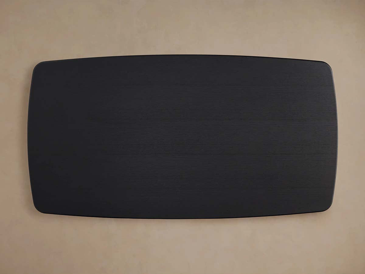 Saint Germain Rectangle Oak Top Dining Table with Wood Dauphine Base