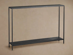 Kavali Slim Metal Entrance Console Table Solid Iron Frame Hallway Entryway Table