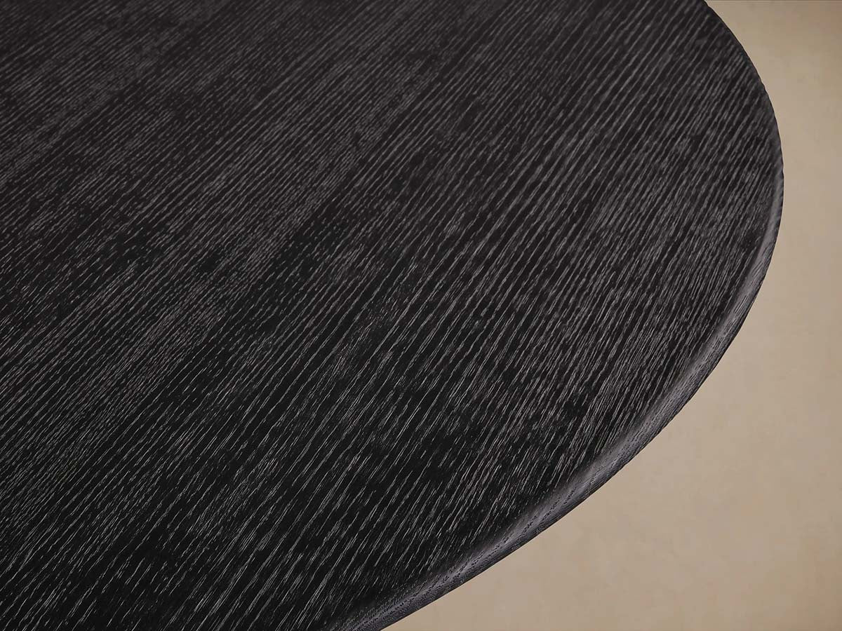 Saint Germain Round Oak Wood Dining Table with Clement Base