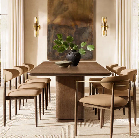 Arnod Fabric Dining Chair Mid-Century Modern Armchair