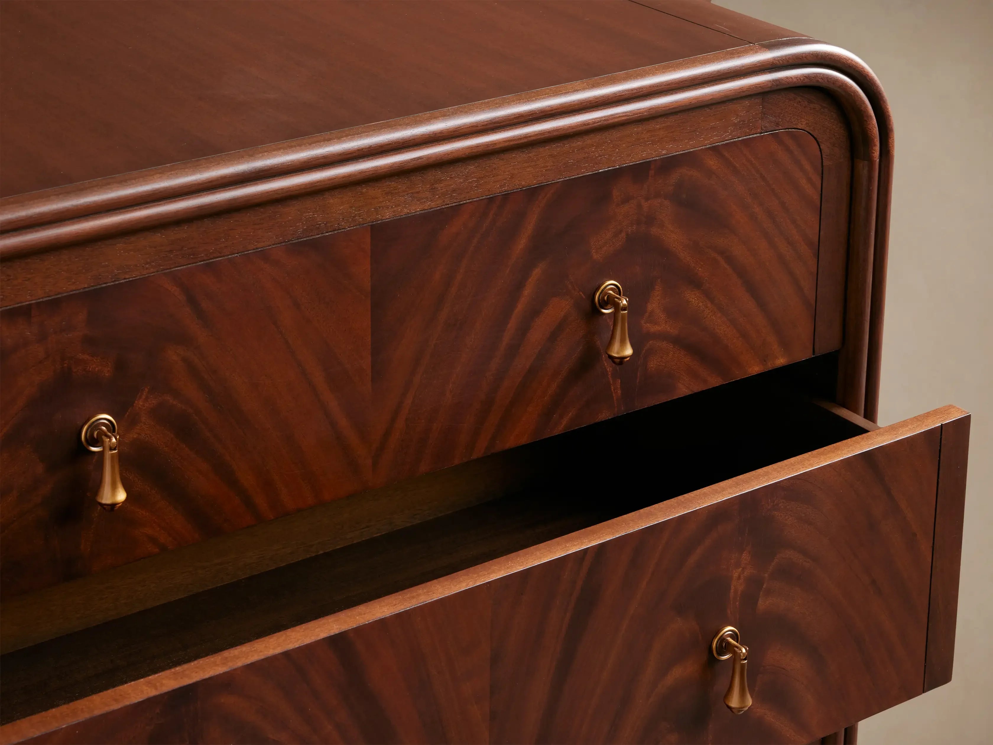 Frances 36" Five-Drawer Dresser, Mahogany Wood