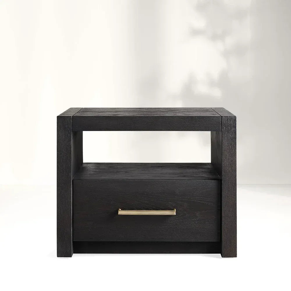 Palmer Storage Nightstand Wood Bedside Table Parsons Night side Cabinet With Drawer