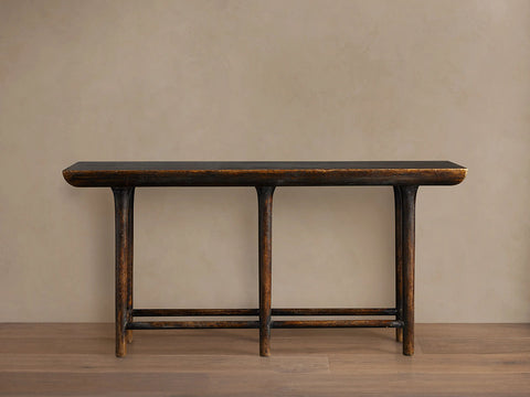 Yasu Pine Entrance Console Table Wood Hallway Entryway Table
