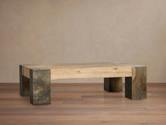 Telluride Rectangle Coffee Table Oak Cocktail Table Living Room Center Tea Table