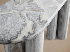 Serafin Entryway Console Table in Grey Dolomite Natural Stone Hallway Entrance Table