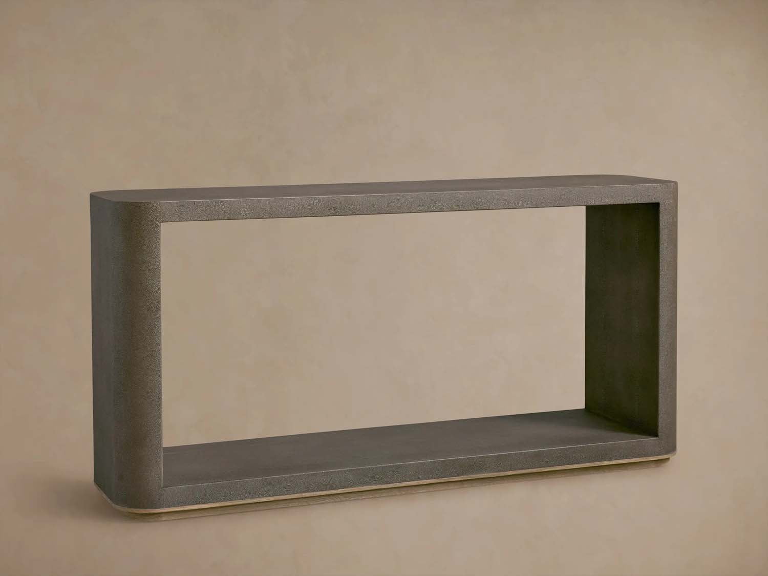 Harrow Entryway Console Table Faux Shagreen Finish Wood Entrance Table