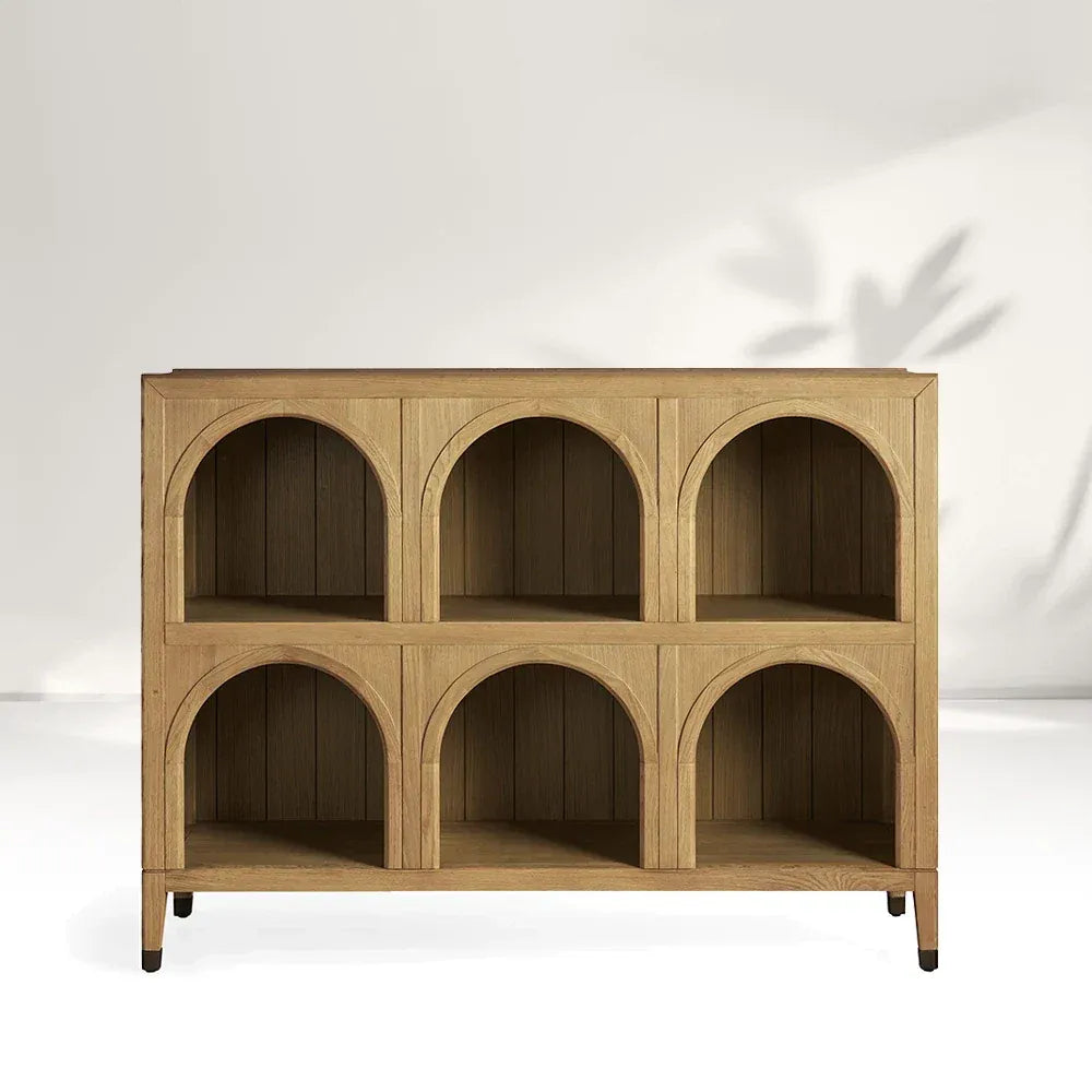 Hattie Solid Oak Arched Storage Cabinet