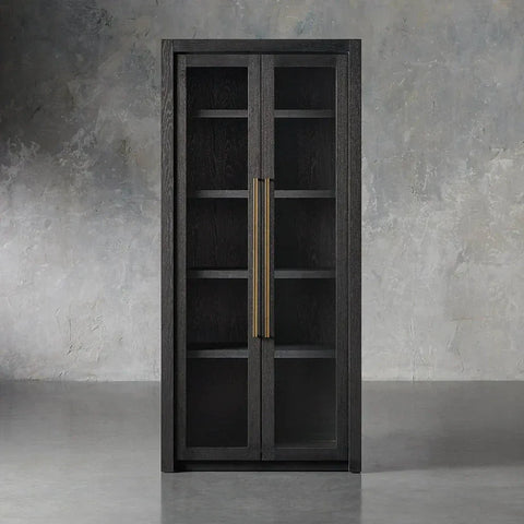 Bodhi Solid White Oak Display Cabinet with Glass Door