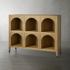 Hattie Solid Oak Arched Storage Cabinet