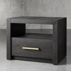 Palmer Storage Nightstand Wood Bedside Table Parsons Night side Cabinet With Drawer