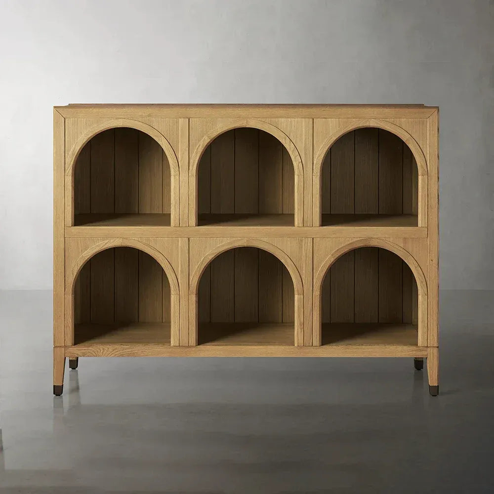 Hattie Solid Oak Arched Storage Cabinet