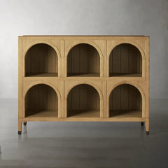 Hattie Solid Oak Arched Storage Cabinet