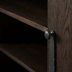 Dacia Solid Oak Storage Cabinet Vintage Sideboard