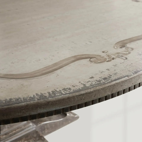 Serra Ribbon Solid Poplar Wood Round Dining Table