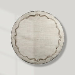 Serra Ribbon Solid Poplar Wood Round Dining Table