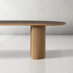 Luxury Aster Dining Table With Stone Inlay Top
