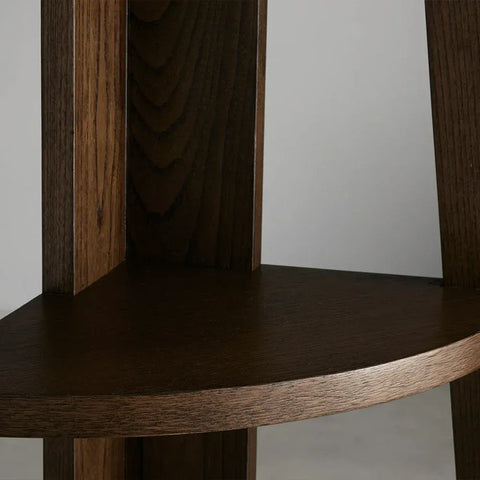 Bowery Modern Corner Bookcase Wood Bookshelf