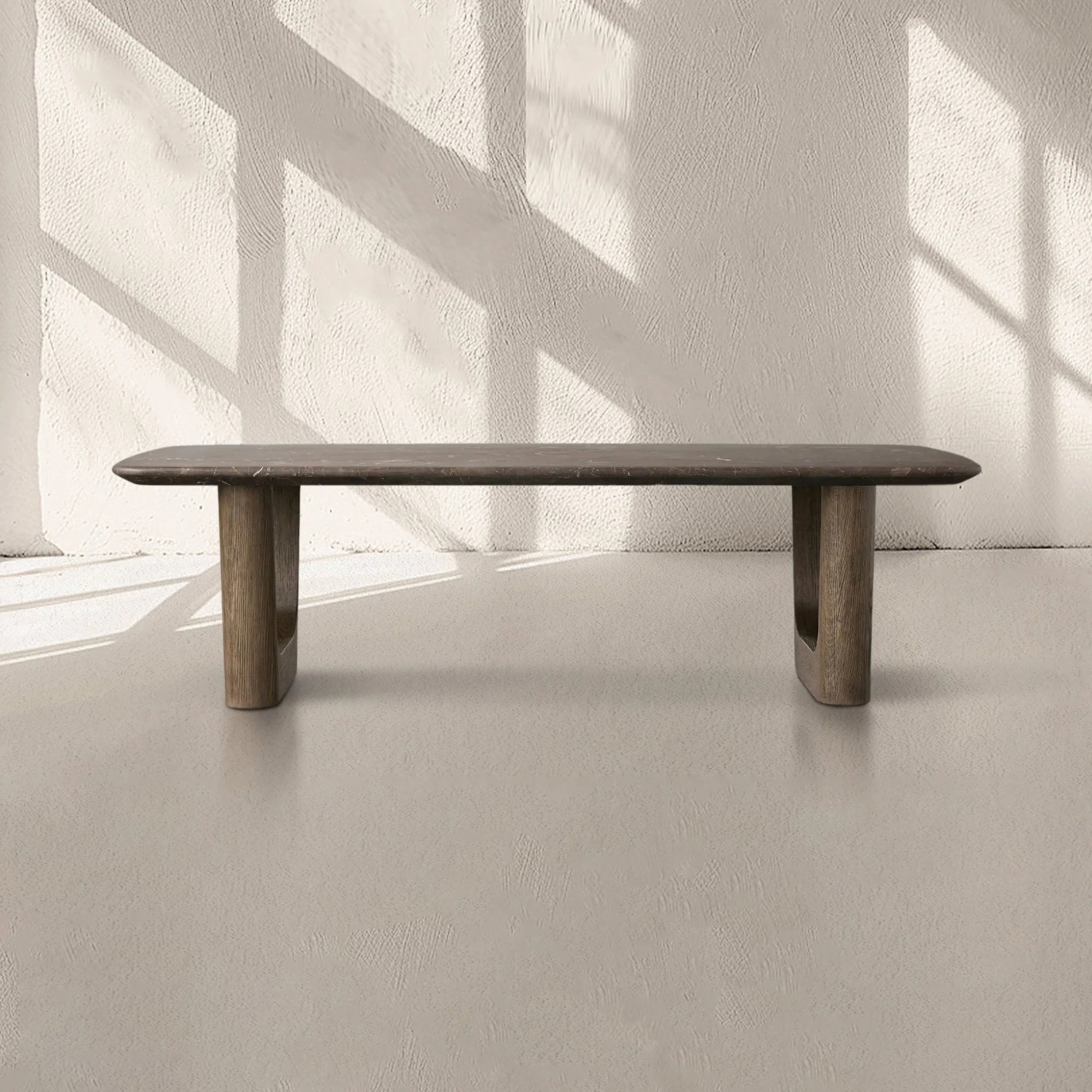 San Germani 72" Carrara marble Top Coffee Table with Rennes Metal Base