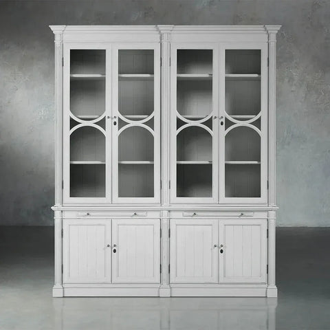 Athens Modular Single Wooden Display Cabinet with Glass-Front