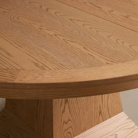 Leighton Round Extension Dining Table with 2 Leaves