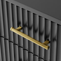 Louis 3-Drawer Fluted Nightstand Wood Bedside Storage Cabinet