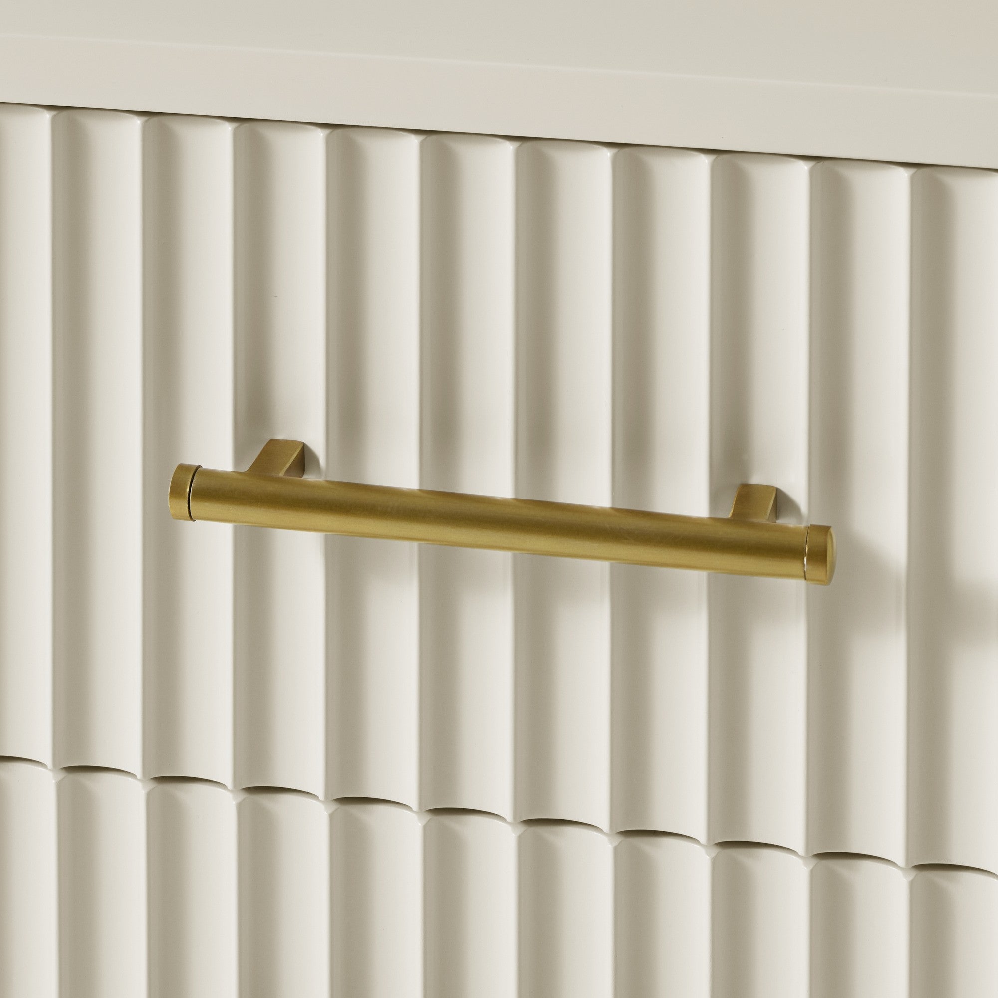 Louis 3-Drawer Fluted Nightstand Wood Bedside Storage Cabinet