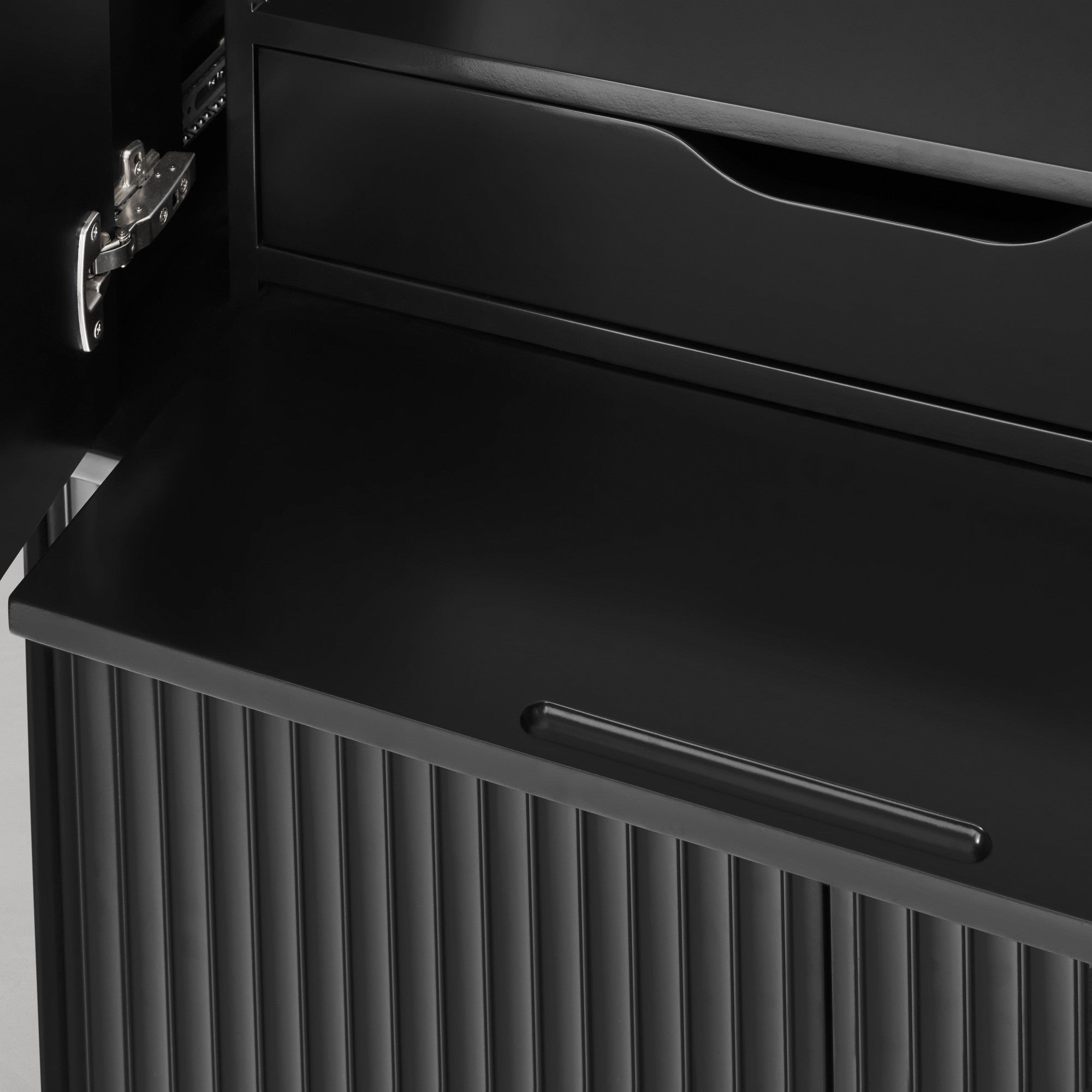 Louis Wood Bar Cabinet Constructivist-Inspired Wine Cabinet With Drawer